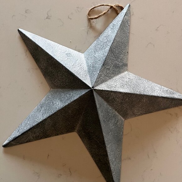 Set of 3 Large 12" Metal Barn Stars - Galvanized Farmhouse Wall Decor - Picture 5 of 10